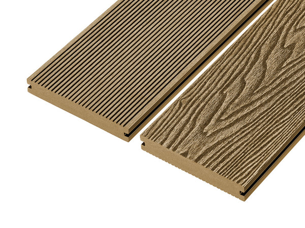 Cladco 4m Solid Reversible Woodgrain Effect Composite Decking Boards