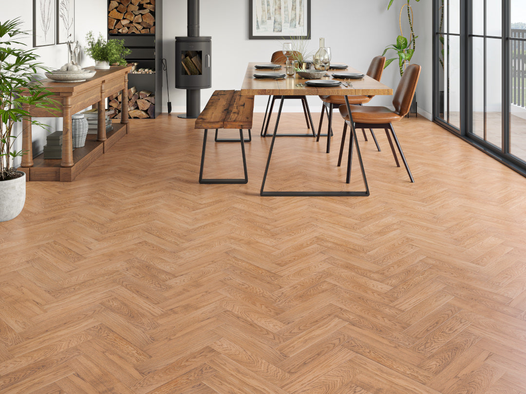 Canopy Dean Oak Herringbone UV Oiled | TimberStore UK