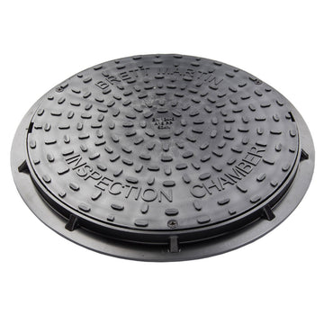 Underground 450mm Inspection Chamber Round Manhole Cover & Frame (Driveway)